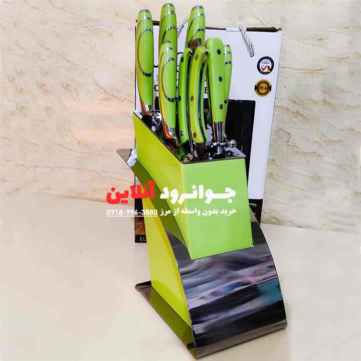 سرویس چاقو 8 پارچه یورولوکس استند دار مدل EU-KS8228LSG